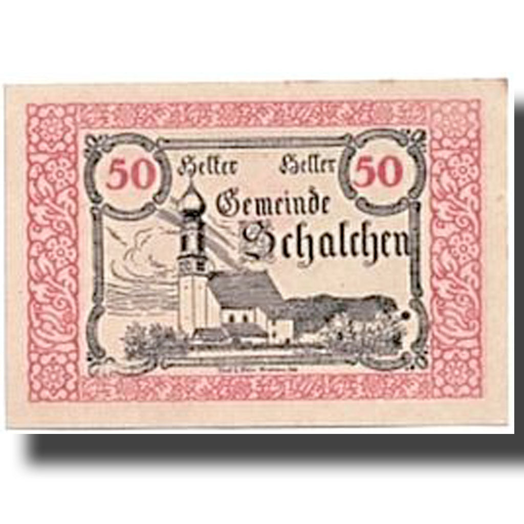 Banknote, Austria, Schalchen, 50 Heller, Eglise, 1920, 1920-04-27, UNC(63)