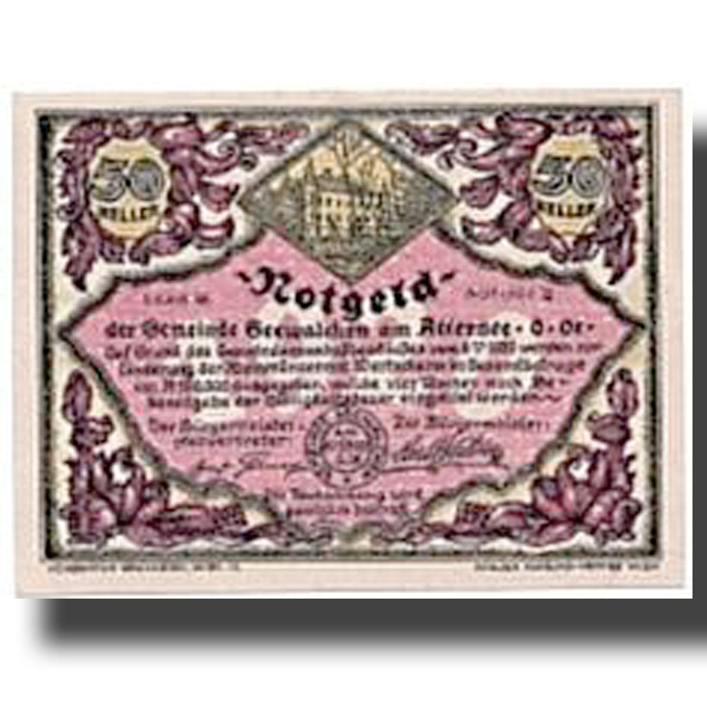Banknote, Austria, Seewalchen am Attersee, 50 Heller, paysage, 1920, 1920-05-08
