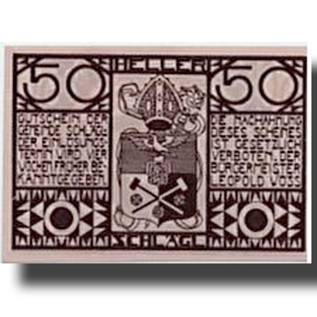 Banknote, Austria, Schlägl, 50 Heller, paysage, KM:960, UNC(63)