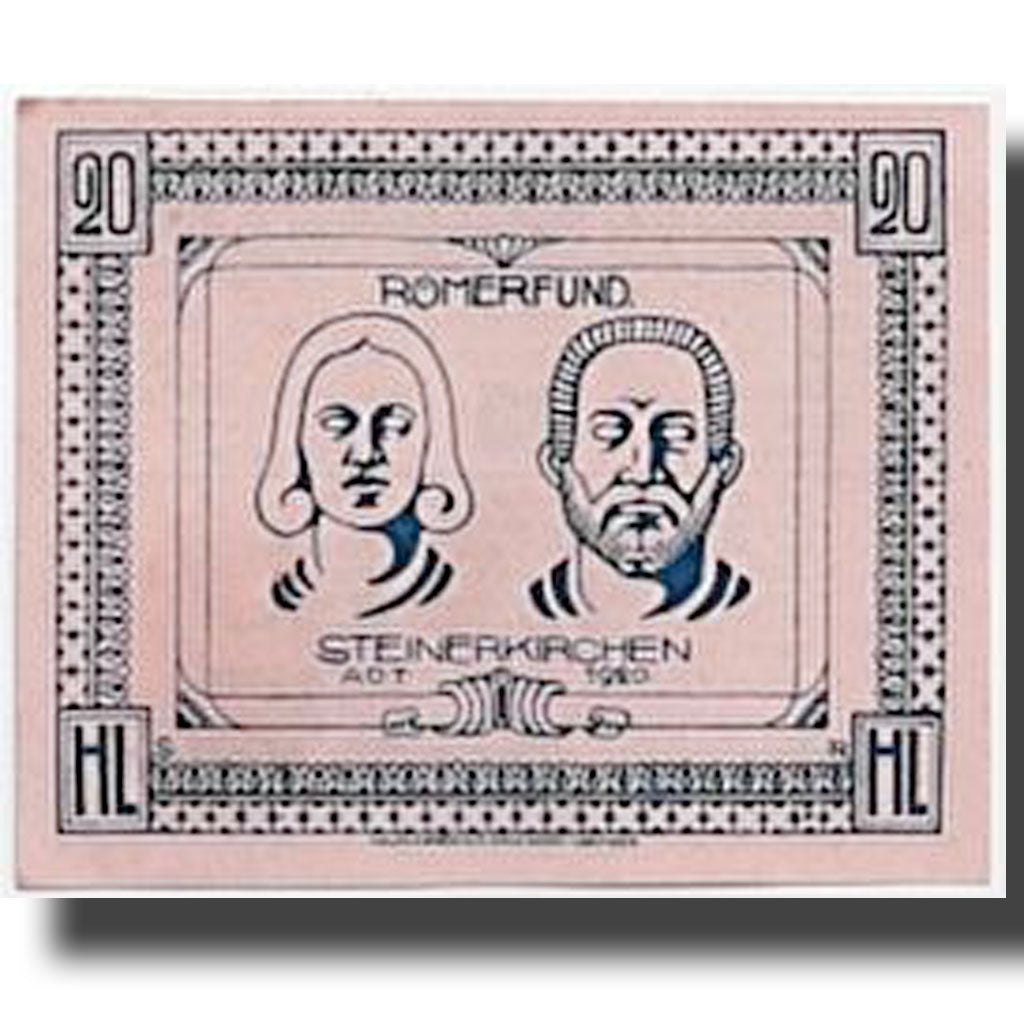 Banknote, Austria, Steinerkirchen an der Traun, 20 Heller, personnage, UNC(63)