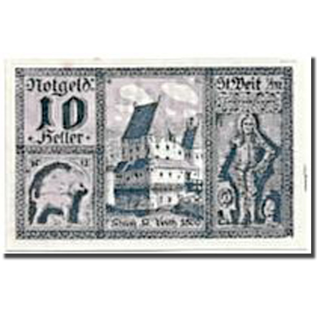 Banconote, Austria, St Veit im Pongau, 10 Heller, Maison, 1920, 1920-04-25, SPL