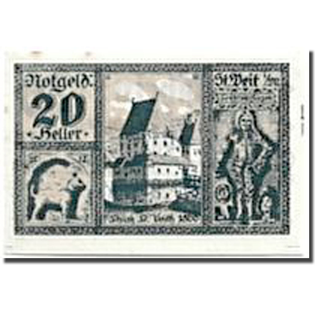 Banconote, Austria, St Veit im Pongau, 20 Heller, Maison, 1920, 1920-04-25, SPL
