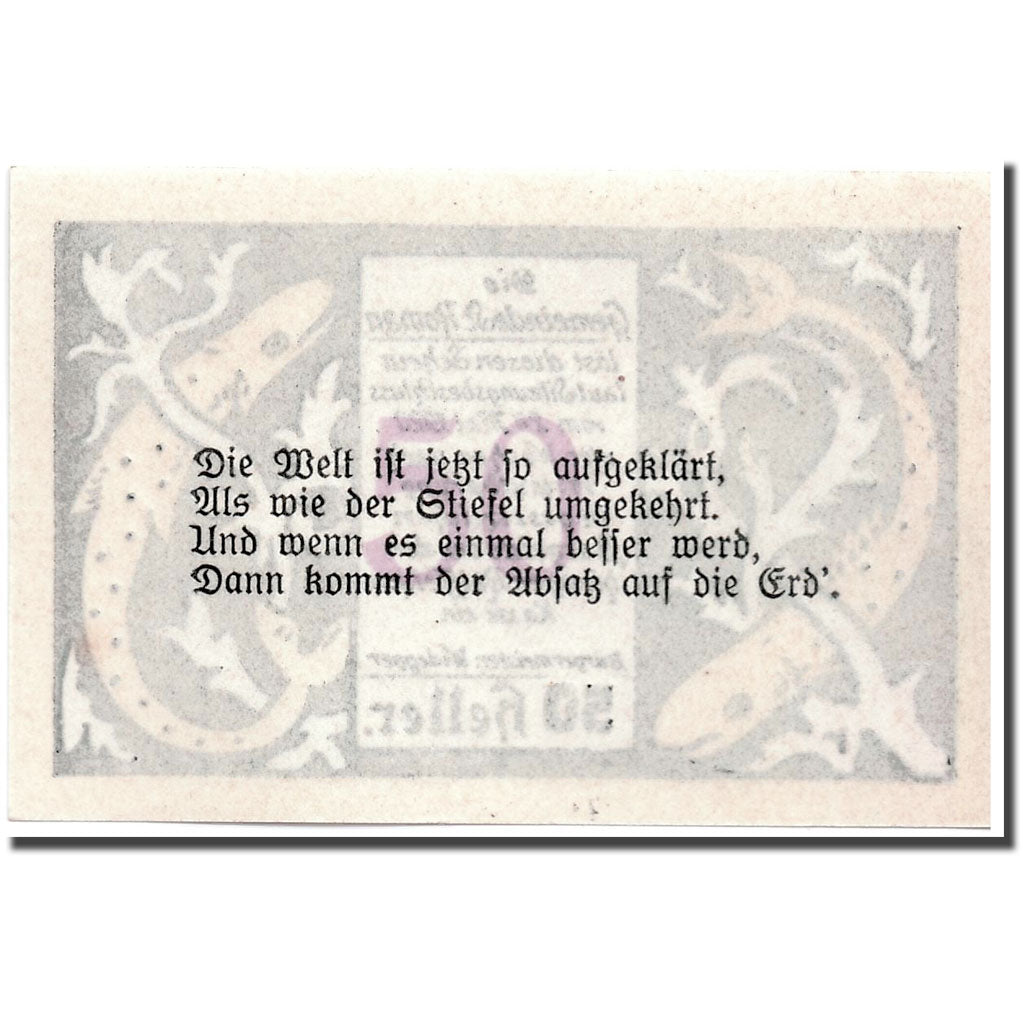 Banknote, Austria, St Roman, 50 Heller, Animaux, 1920, 1920-05-24, UNC(63)