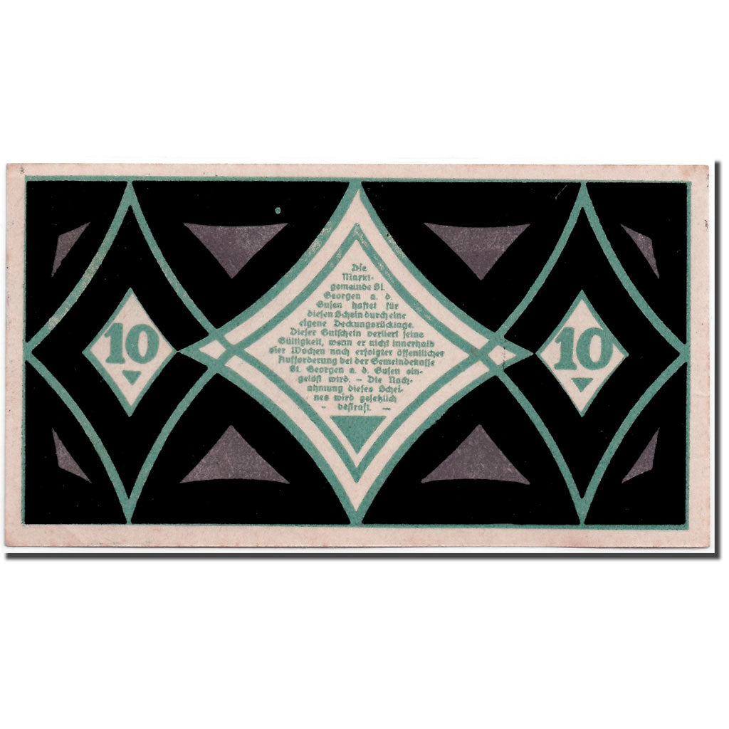 Banknote, Austria, St Georgen, 10 Heller, graphique, UNC(63), Mehl:886 I
