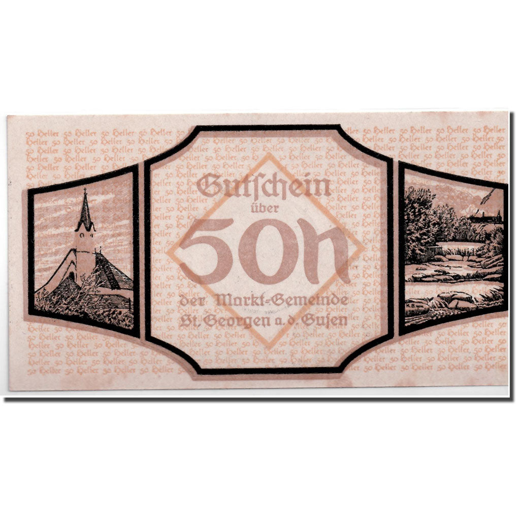Banknote, Austria, St Georgen, 50 Heller, carte, UNC(63), Mehl:886 I