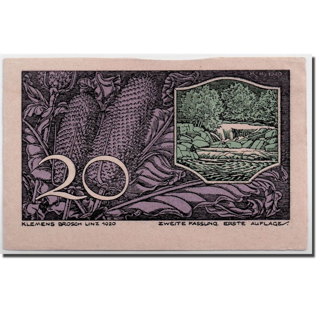 Banknote, Austria, St Georgen, 20 Heller, paysage, UNC(63), Mehl:886