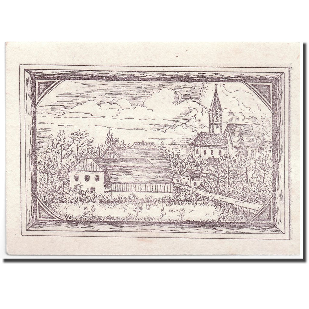 Banknote, Austria, Pötting, 50 Heller, paysage, 1920, 1920-04-23, UNC(63)