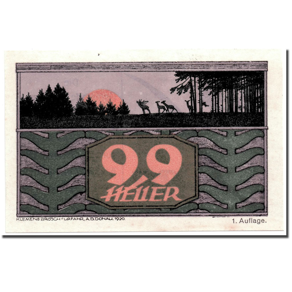 Geldschein, Österreich, St Johann, 99 Heller, paysage, 1921, 1921-01-21, UNZ-