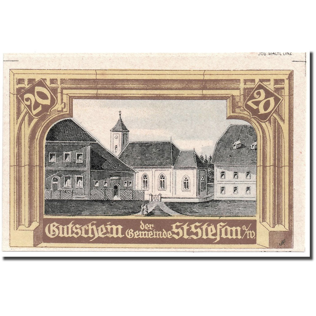 Banknote, Austria, St Stefan, 20 Heller, Eglise, 1920, 1920-06-13, UNC(63)
