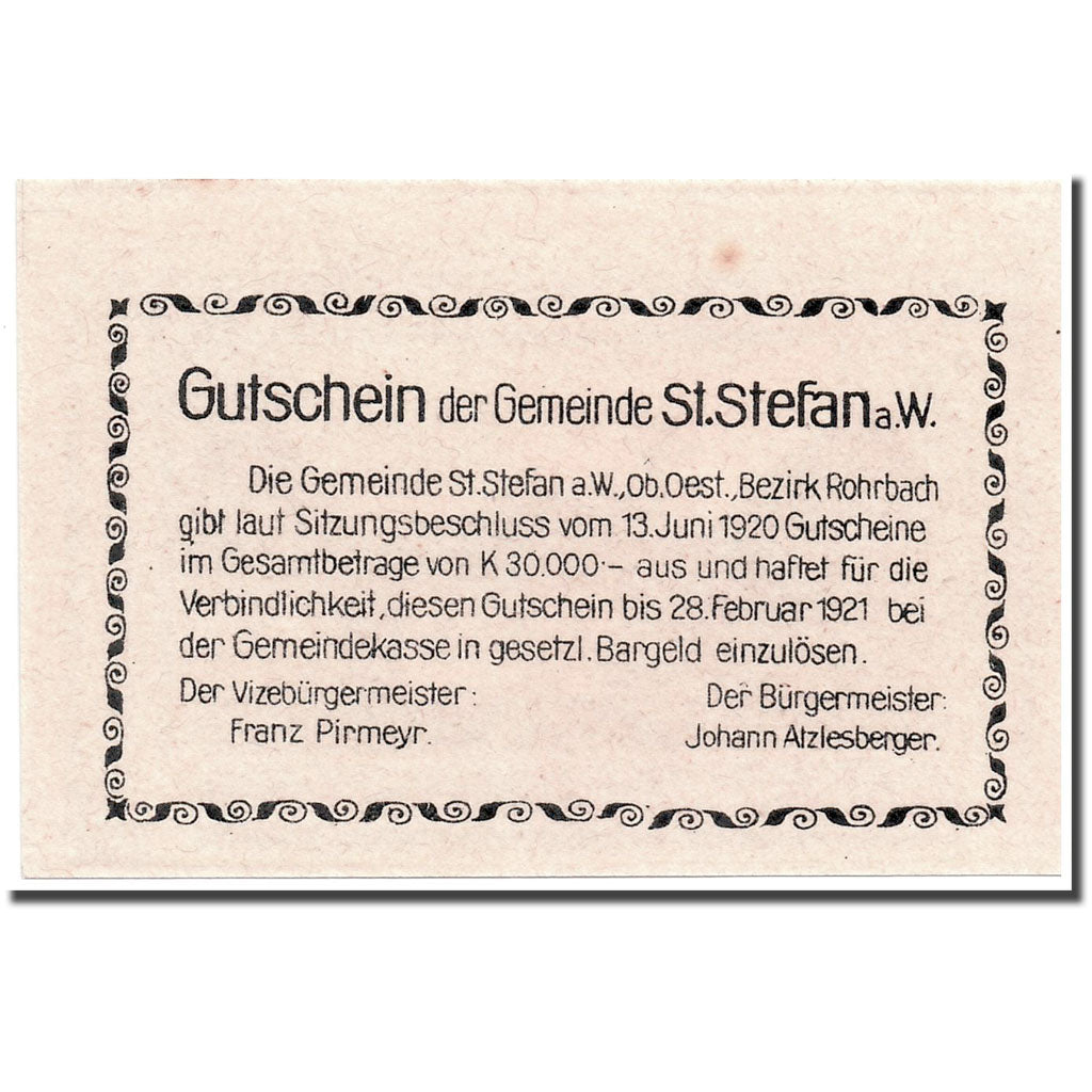 Banknote, Austria, St Stefan, 20 Heller, Eglise, 1920, 1920-06-13, UNC(63)