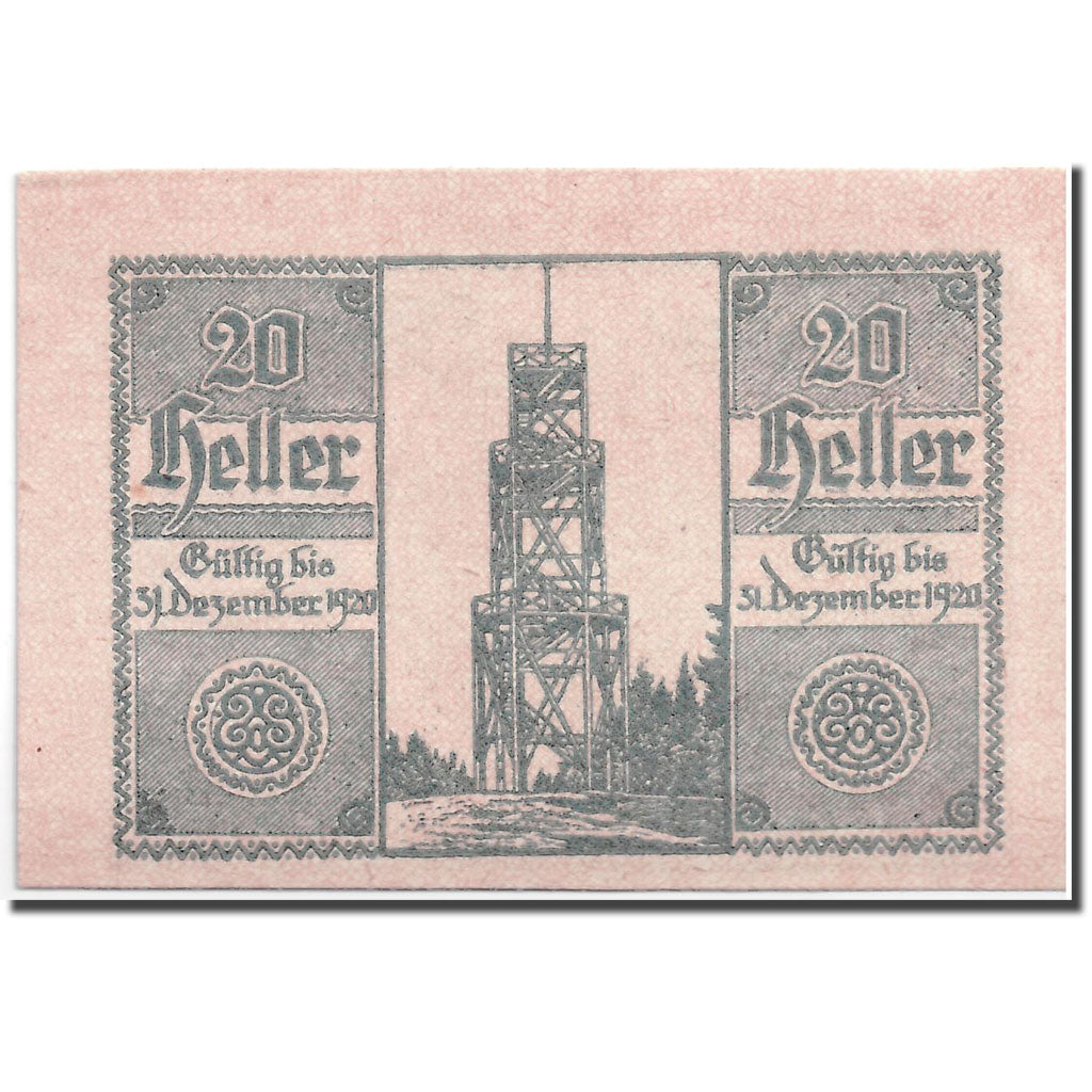 Geldschein, Österreich, St Ulrich, 20 Heller, paysage, 1920, UNZ-, Mehl:940