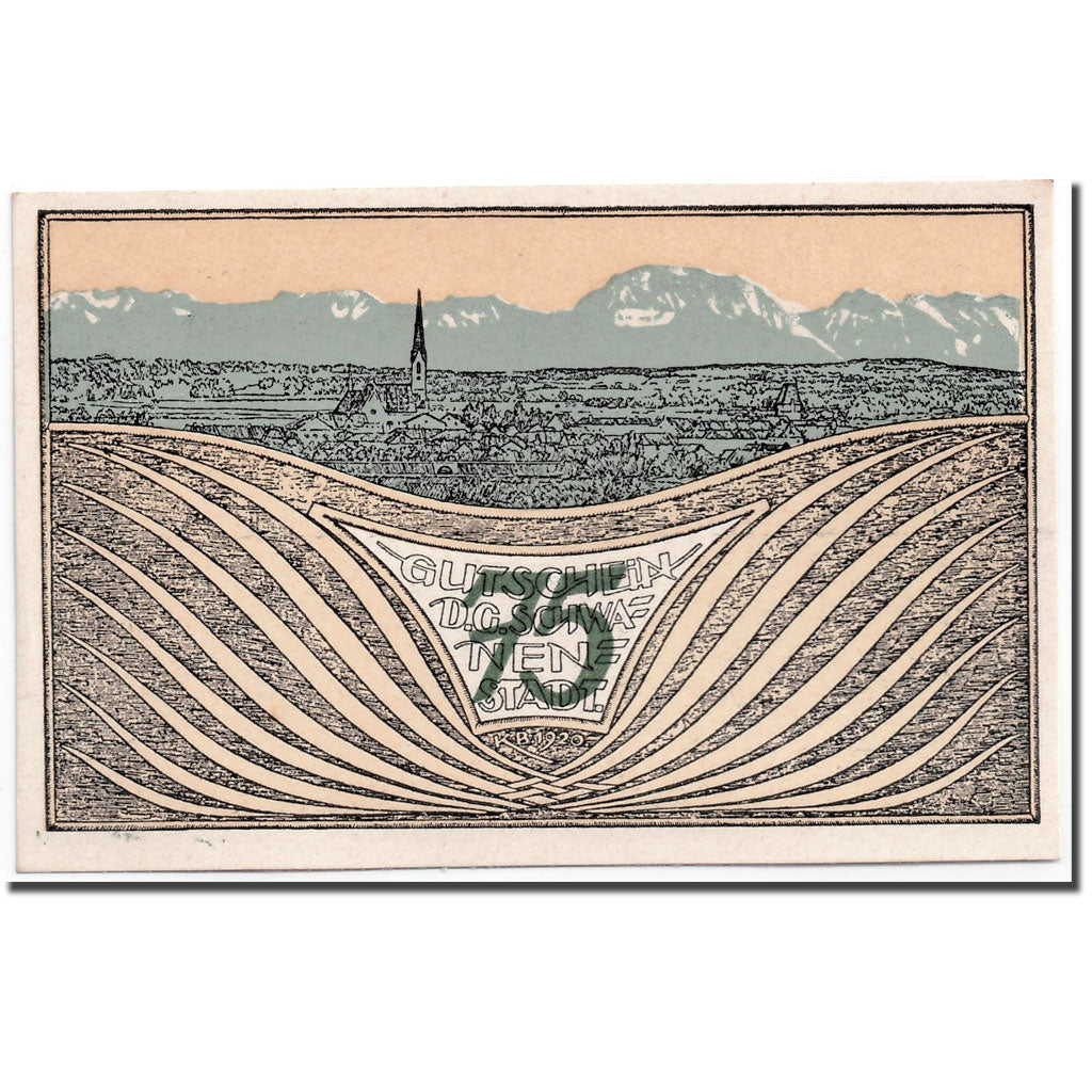 Banknote, Austria, Schwanenstadt, 75 Heller, paysage, 1920, UNC(63), Mehl:977 II