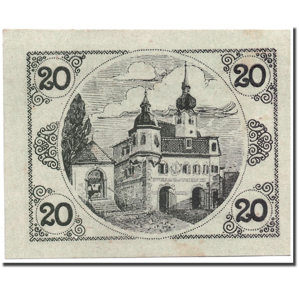 Banknote, Austria, Schörfling am Attersee O.Ö. Marktgemeinde, 20 Heller