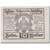 Banknote, Austria, Schörfling am Attersee O.Ö. Marktgemeinde, 10 Heller