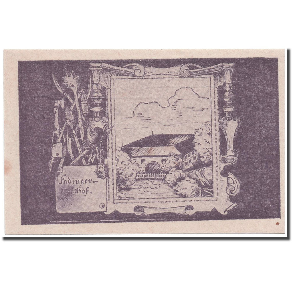 Banconote, Austria, St Agatha, 50 Heller, paysage 1, 1920, SPL, Mehl:877 I