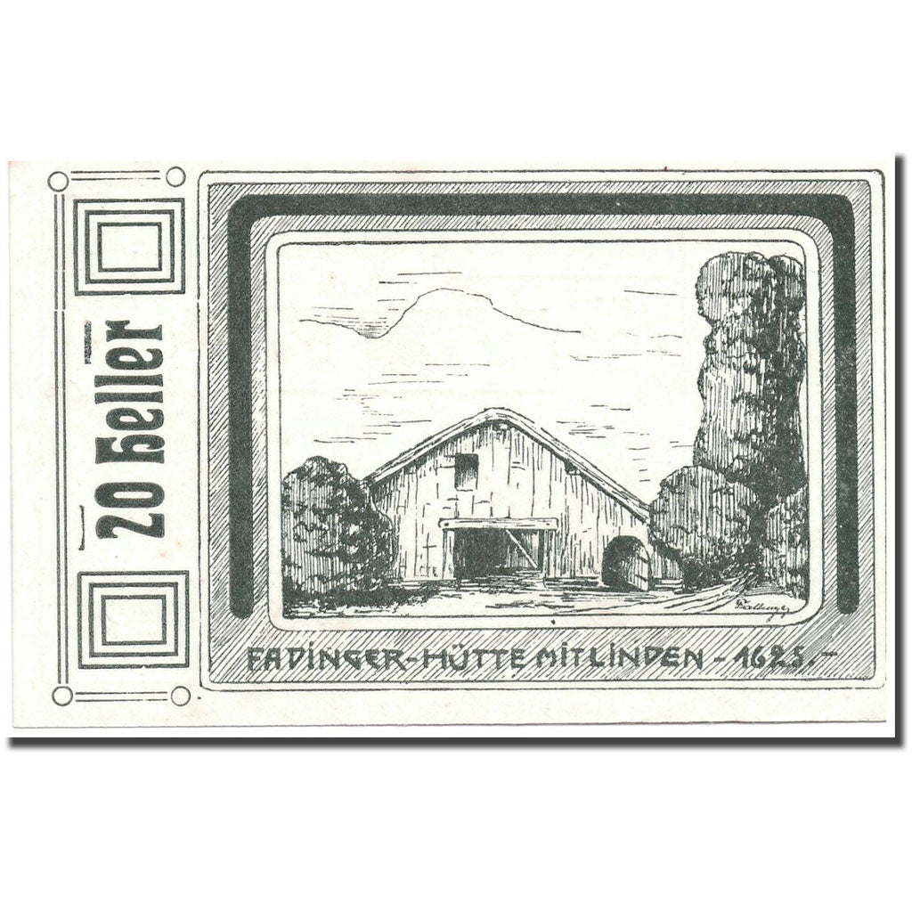 Geldschein, Österreich, St Agatha, 20 Heller, paysage 1, 1920, UNZ-, Mehl:877 I