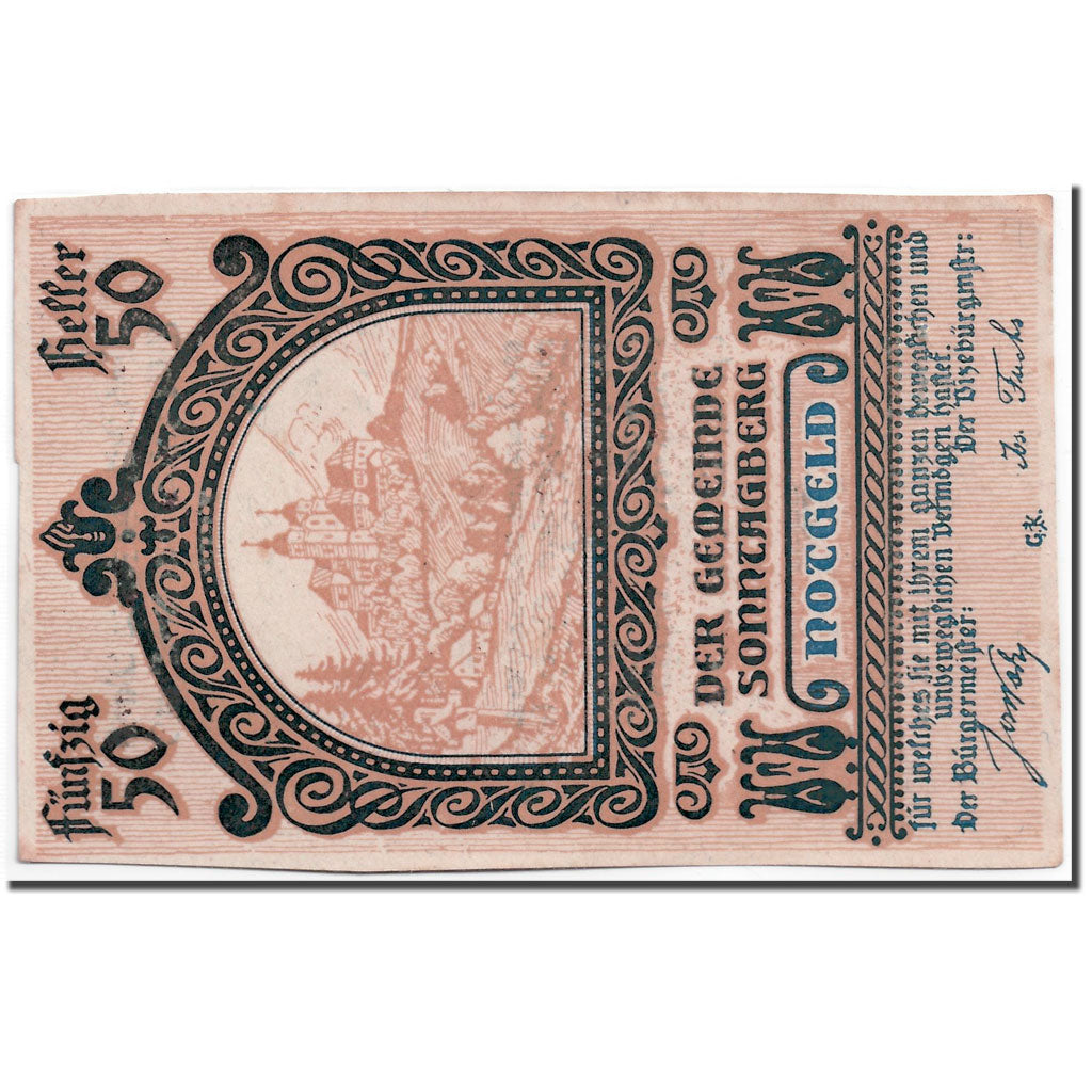 Banknote, Austria, Sonntagberg, 50 Heller, paysage, 1920, UNC(63), Mehl:1005