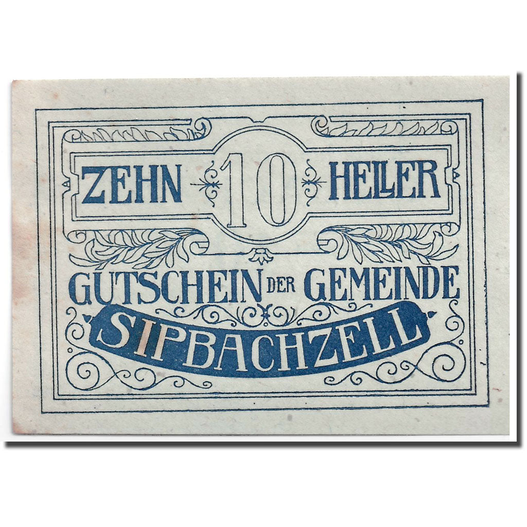 Banconote, Austria, Sipbachzell, 10 Heller, graphique, 1920, SPL, Mehl:1000