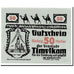 Geldschein, Österreich, Timelkam, 50 Heller, personnage, 1920, 1920-04-01