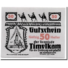 Banknote, Austria, Timelkam, 50 Heller, personnage 1, 1920, 1920-04-01, UNC(63)