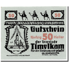 Banknote, Austria, Timelkam, 50 Heller, personnage 2, 1920, 1920-04-01, UNC(63)