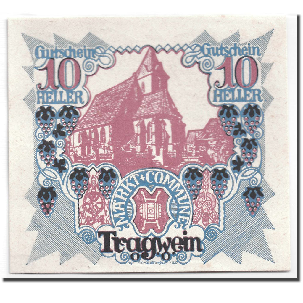 Banknote, Austria, Tragwein, 10 Heller, Eglise, 1920, 1920-05-04, UNC(63)