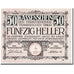Geldschein, Österreich, Traiskirchen, 50 Heller, Eglise, 1920, 1920-05-30