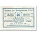 Banknote, Austria, Vitis, 20 Heller, graphique, 1920, UNC(63), Mehl:1115