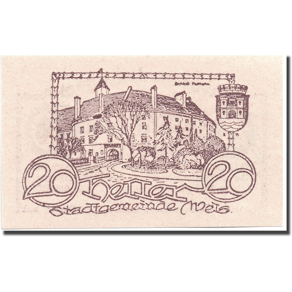 Geldschein, Österreich, Wels, 20 Heller, château, 1920, 1920-06-30, UNZ-