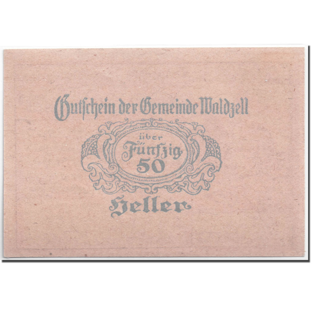 Geldschein, Österreich, Waldzell, 50 Heller, Eglise, 1920, UNZ-, Mehl:1135