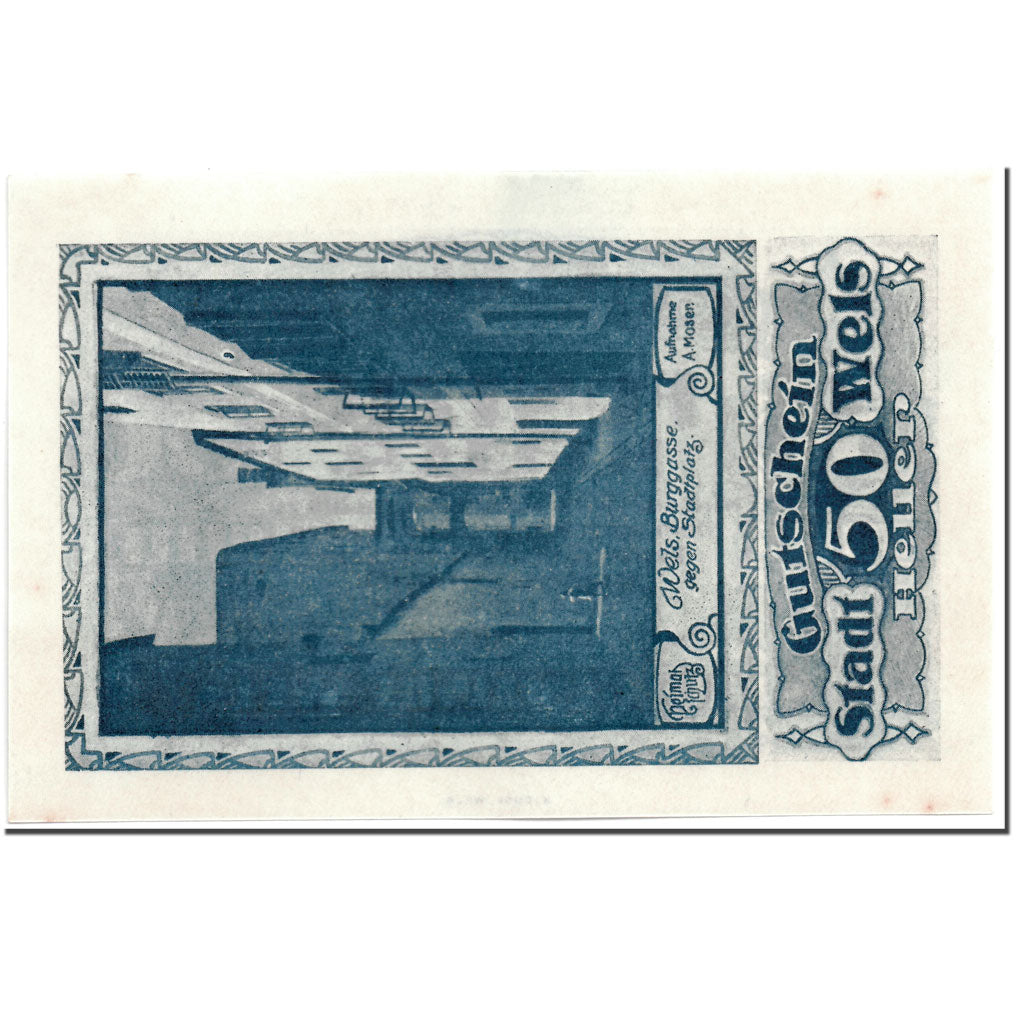 Banknote, Austria, Wels, 50 Heller, ruelle, UNC(63), Mehl:1167 II