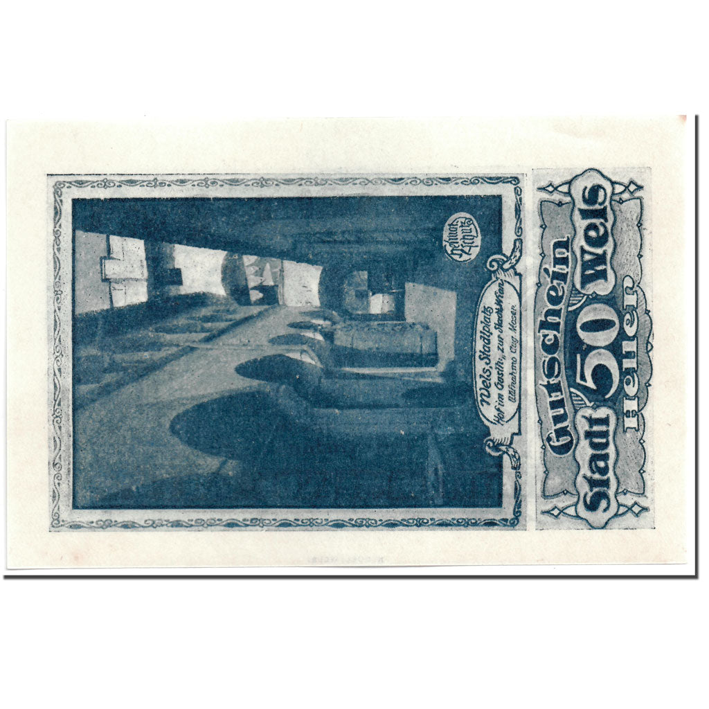 Geldschein, Österreich, Wels, 50 Heller, ruelle 1, UNZ-, Mehl:1167 II