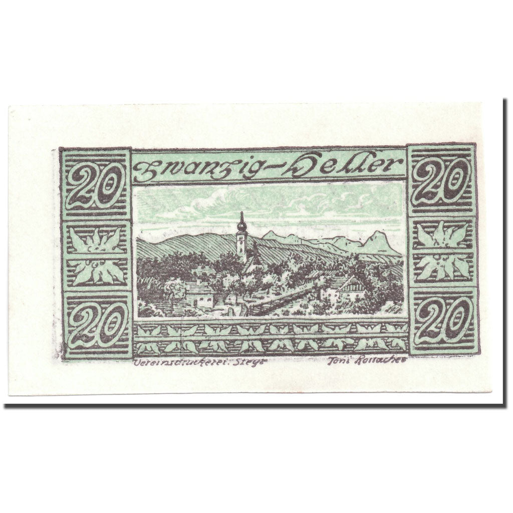 Banknote, Austria, Waldneukirchen, 20 Heller, paysage, UNC(63), Mehl:1134