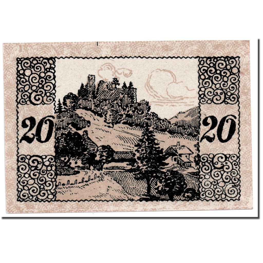 Geldschein, Österreich, Windegg, 20 Heller, paysage, 1920, 1920-05-15, UNZ-