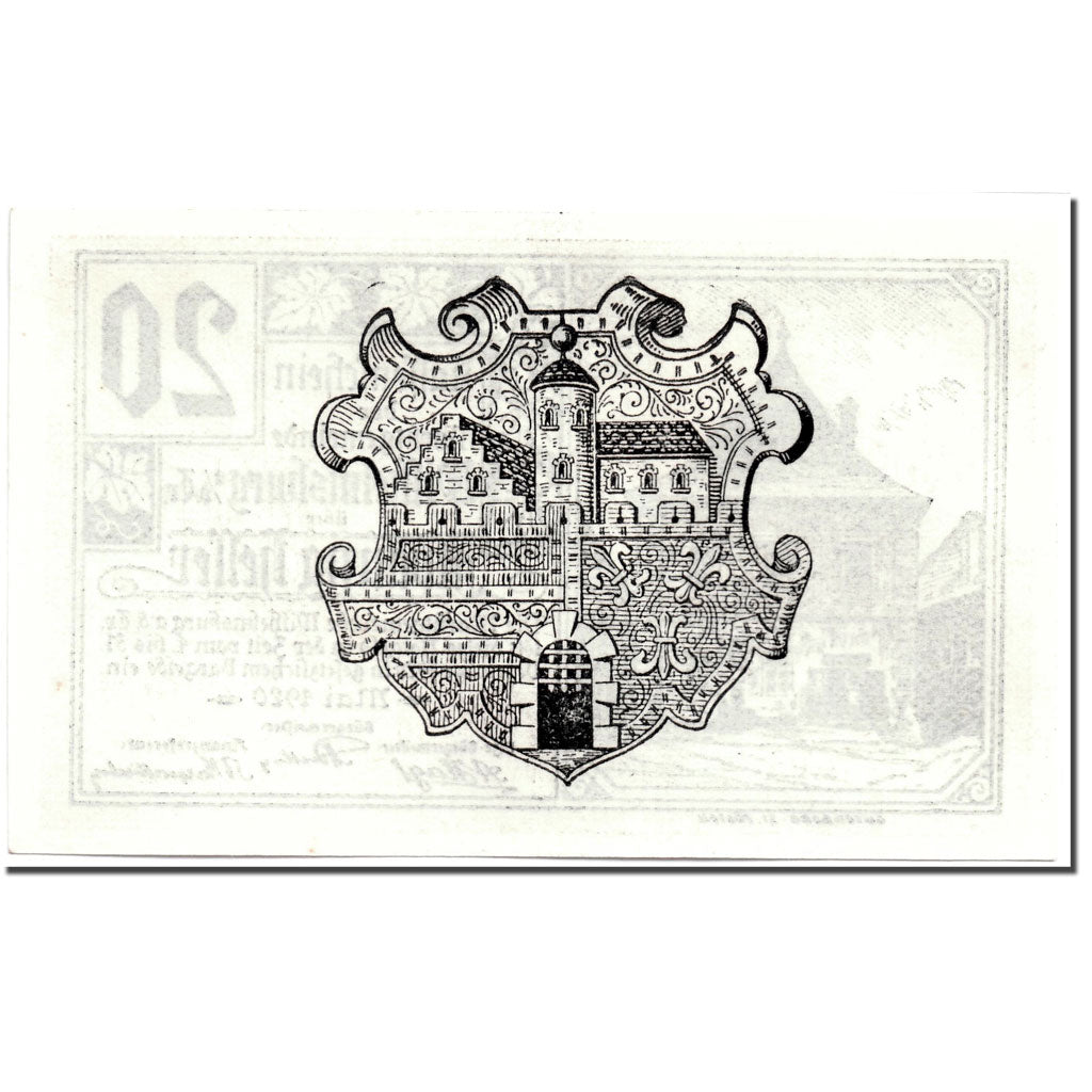 Banknote, Austria, Wilhelmsburg, 20 Heller, Ecusson, 1920, UNC(63), Mehl:1235