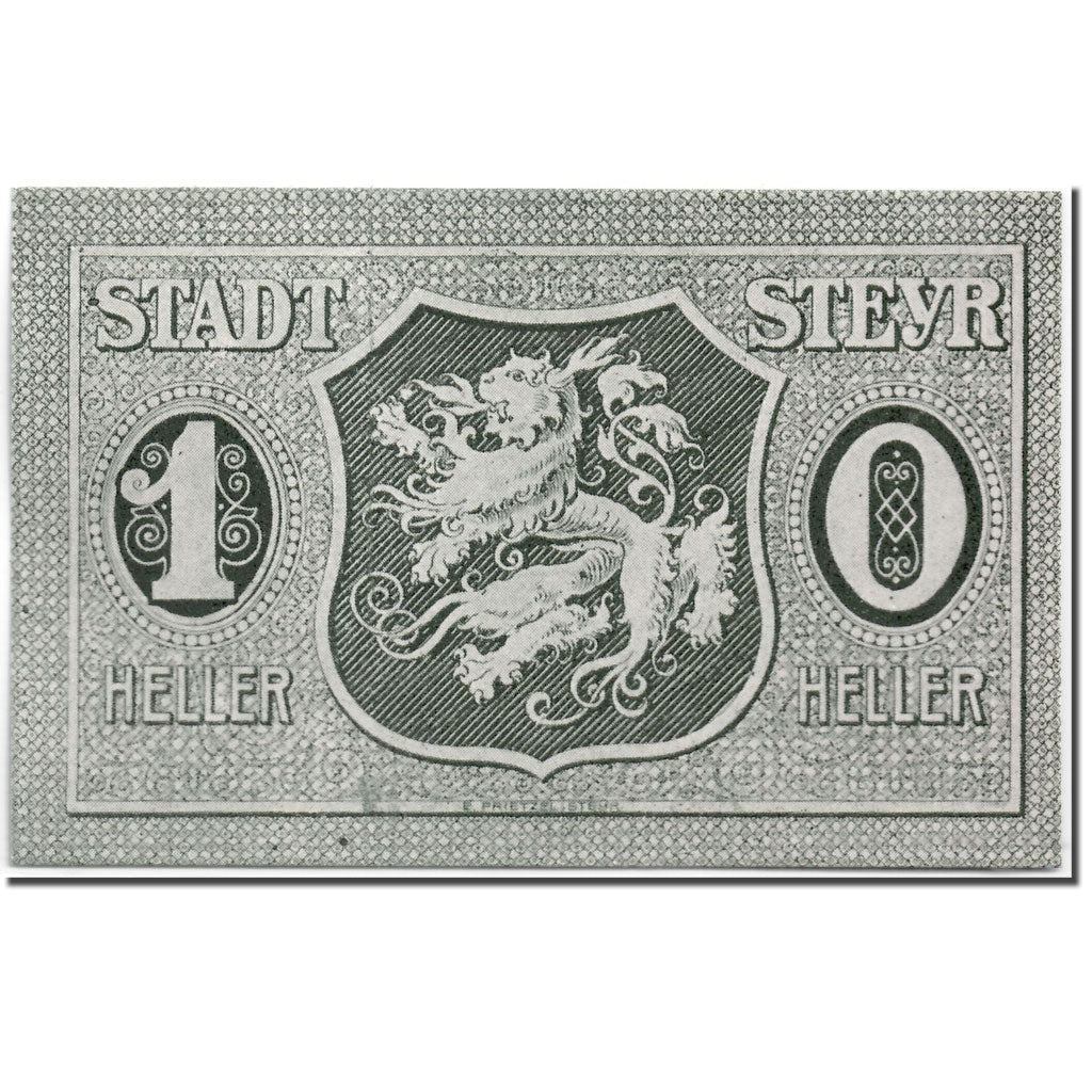 Banknote, Austria, Steyr, 10 Heller, Blason, undated (1921), 1921-03-31