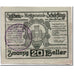 Banknote, Austria, Schörfling am Attersee O.Ö. Marktgemeinde, 20 Heller