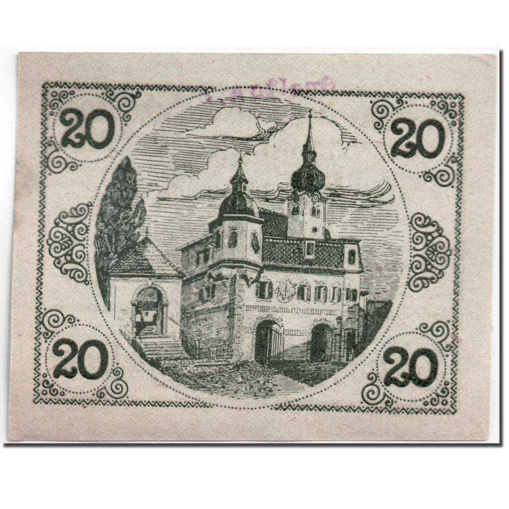 Banknote, Austria, Schörfling am Attersee O.Ö. Marktgemeinde, 20 Heller