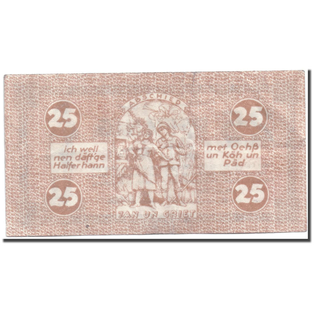 Banknote, Germany, Köln, 25 Pfennig, chevalier, 1918, 1918-06-01, UNC(63)