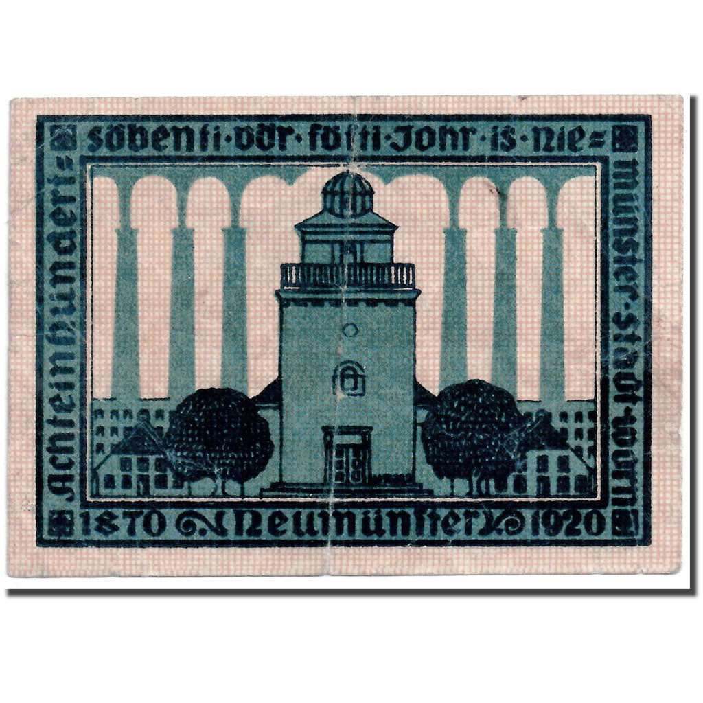 Banknote, Germany, Neumühlen, 50 Pfennig, Batiment, 1920, 1920-04-23, UNC(63)