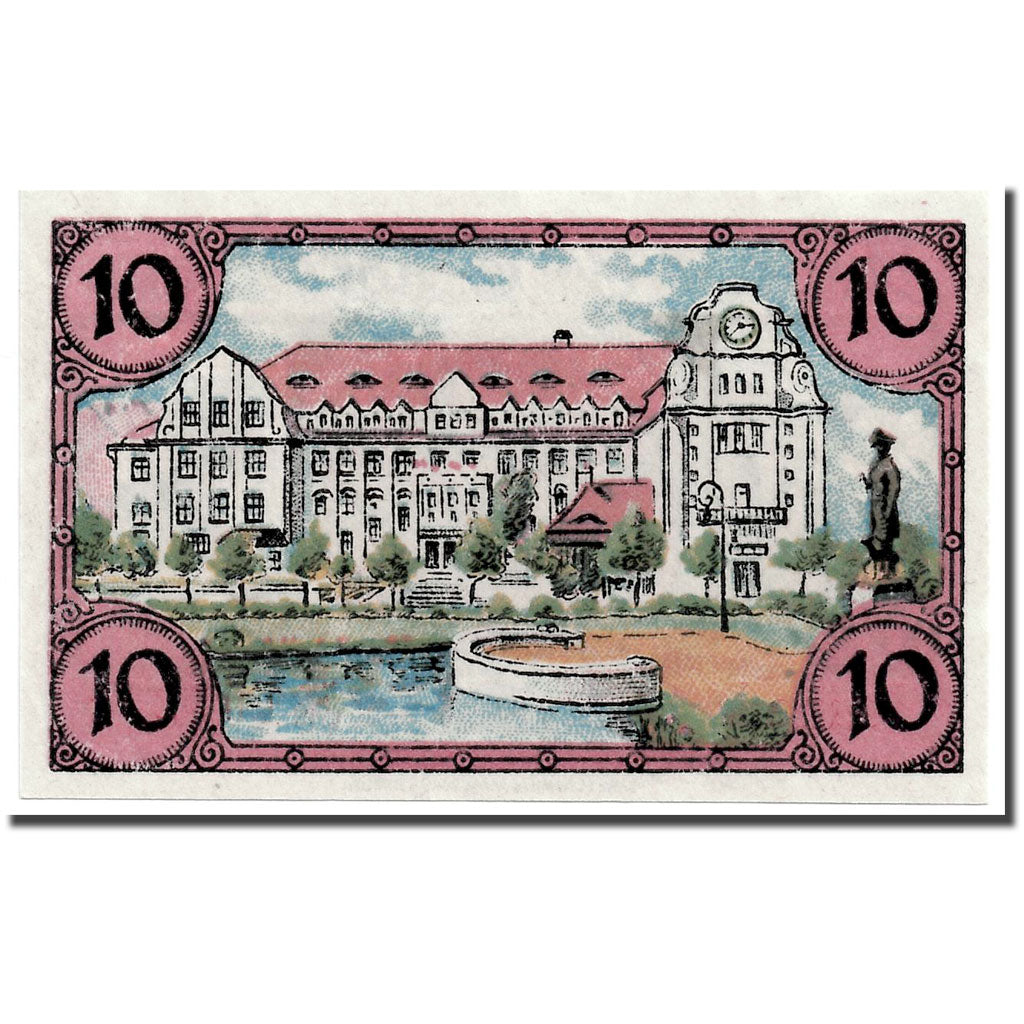 Billete, Alemania, Glogau Stadt, 10 Pfennig, château, 1920, 1921-12-31, SC