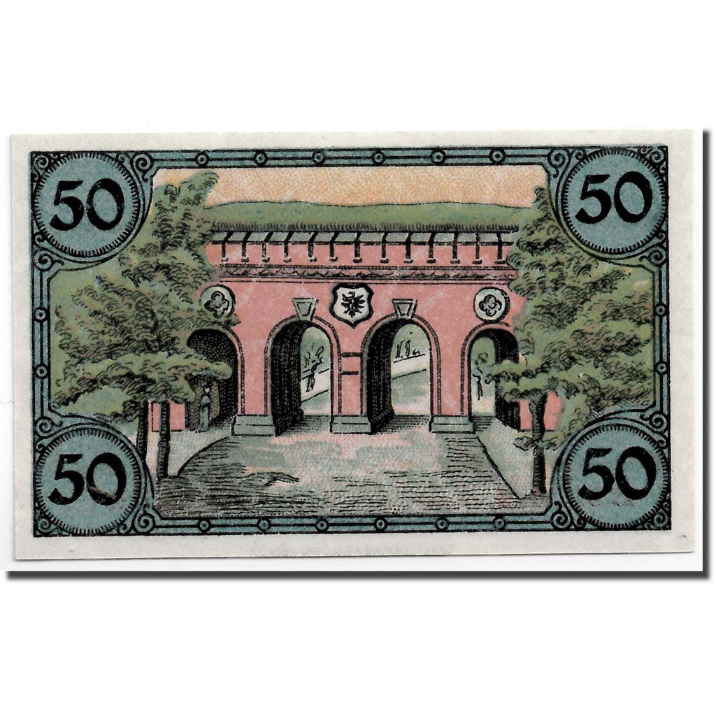 Banknot, Niemcy, Glogau Stadt, 1/2 Mark, Monument, 1920, 1921-12-31, UNC(63)