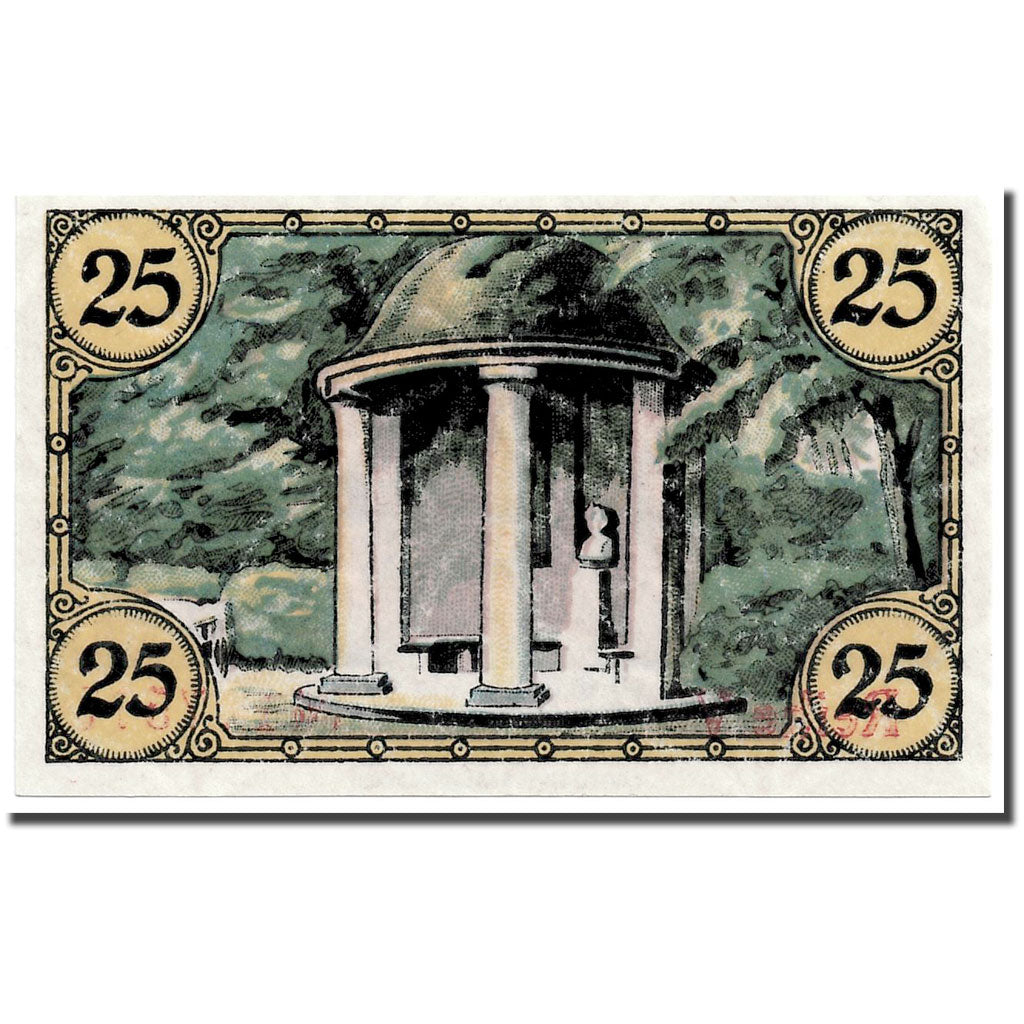 Banknot, Niemcy, Glogau Stadt, 25 Pfennig, Monument, 1920, 1921-12-31, UNC(63)