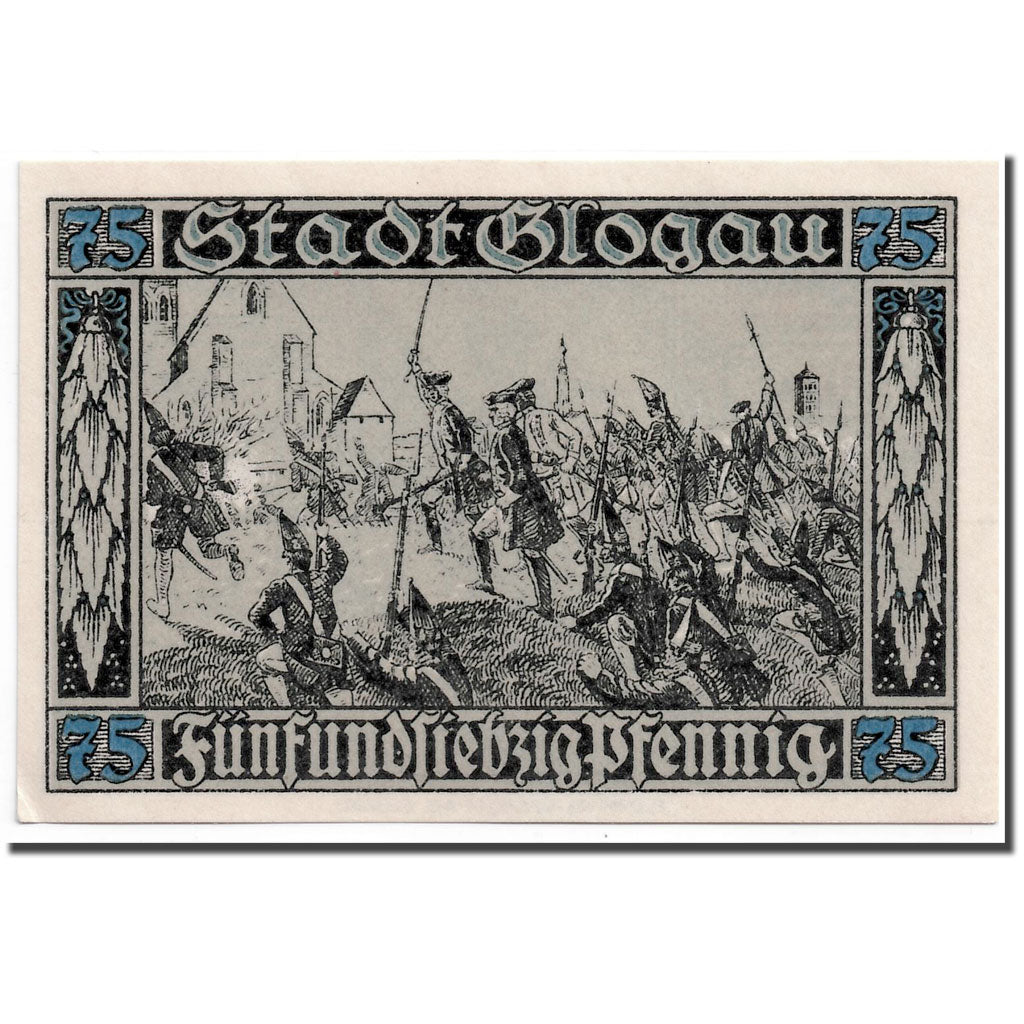 Banknot, Niemcy, Glogau Stadt, 75 Pfennig, soldat, 1920, 1921-12-31, UNC(63)