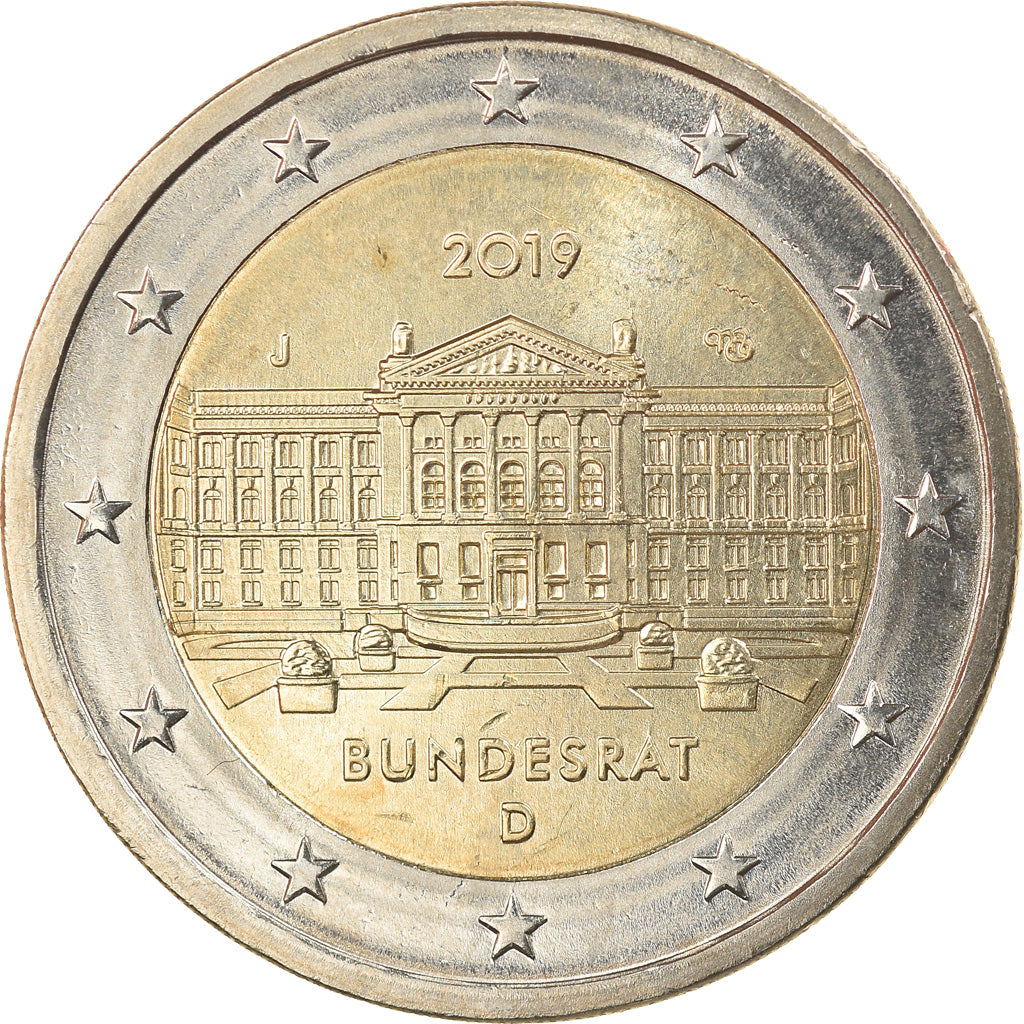 Germania, 2 Euro, Bundesrat, 2019, Munich, SPL, Bi-metallico