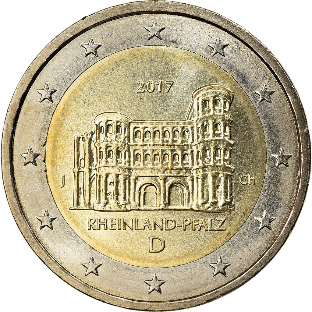 Allemagne, 2 Euro, Landschaft Rheinland, 2017, SPL, Bi-Metallic