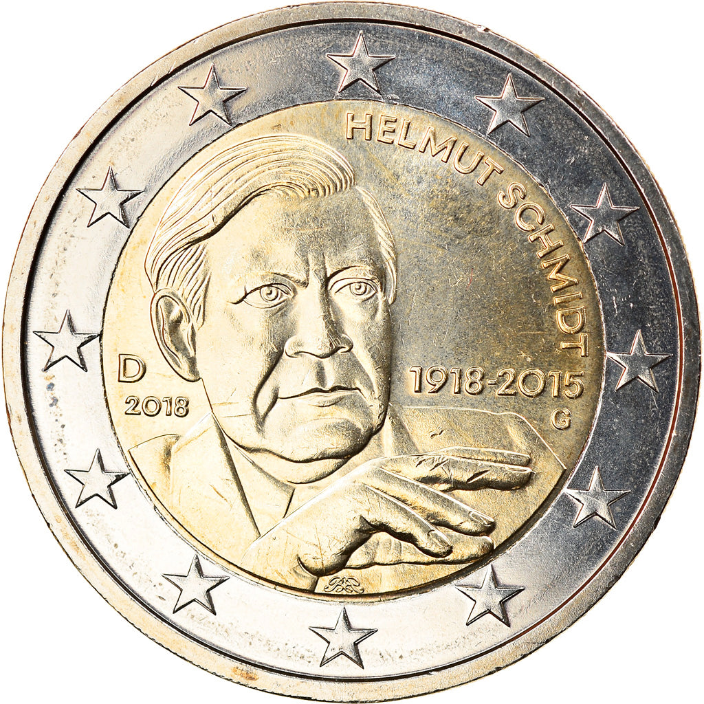 Alemania, 2 Euro, Helmut Schmidt, 2015, SC, Bimetálico