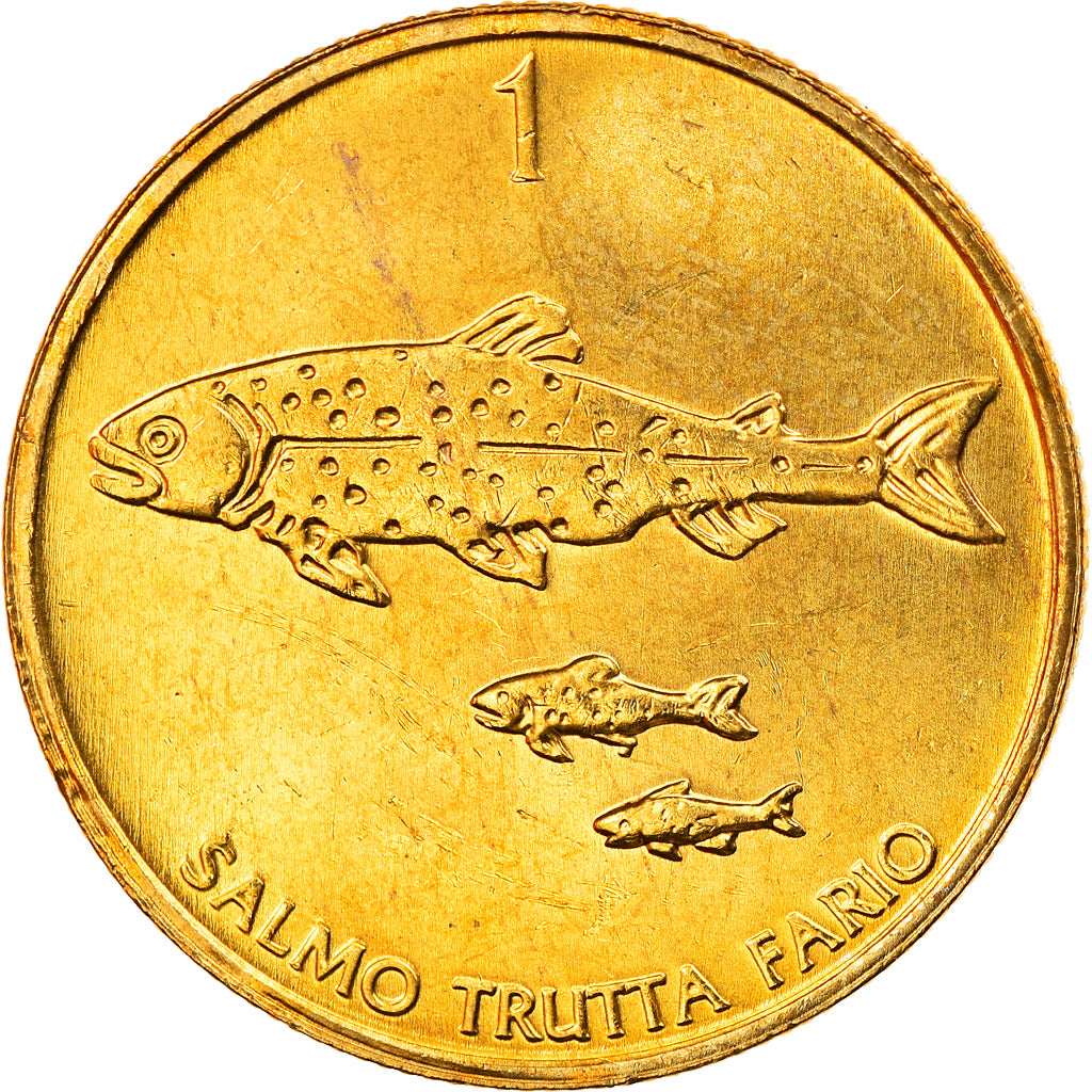 Coin, Slovenia, Tolar, 2000, MS(63), Nickel-brass, KM:4