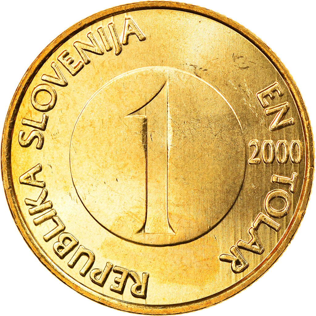 Coin, Slovenia, Tolar, 2000, MS(63), Nickel-brass, KM:4
