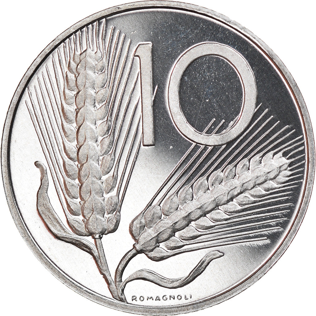 Coin, Italy, 10 Lire, 1991, Rome, Proof, MS(65-70), Aluminum, KM:93